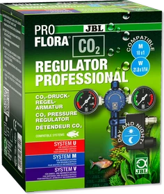 JBL PRO FLORA CO2 Regulator Professional, Präzisions-Druckminderer für Einweg und Mehrweg CO2 Druckflaschen, mit Magnetventil