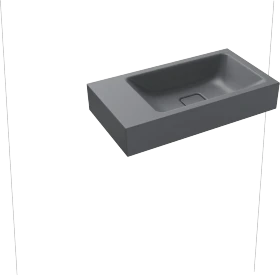 Kaldewei Cono 3073 Wandwaschtisch 55x30x10cm, ohne Hahnloch, cool grey 70