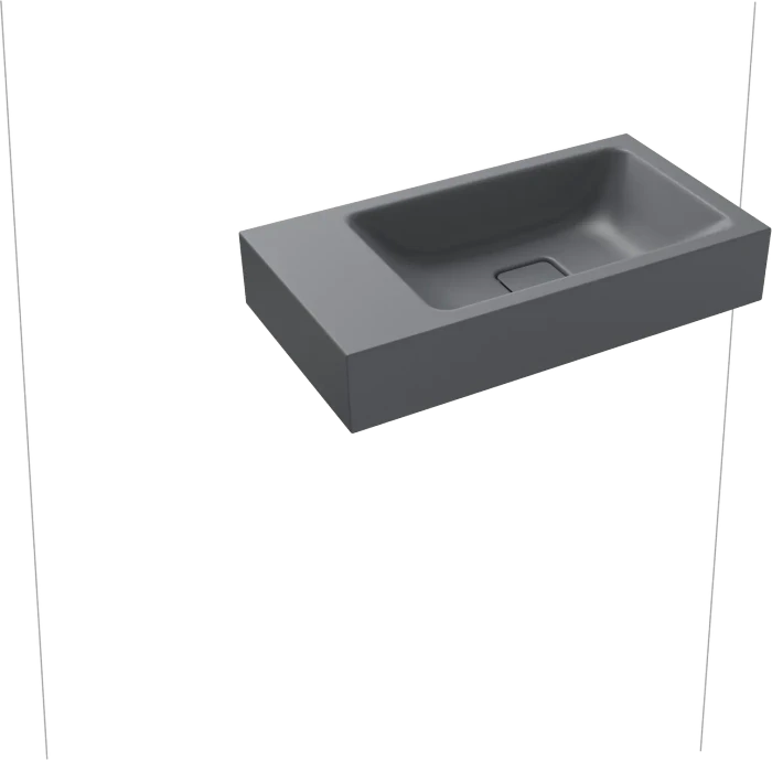 Kaldewei Cono 3073 Wandwaschtisch 55x30x10cm, ohne Hahnloch, cool grey 70
