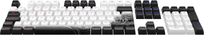 Dark Project Ink Multilingual Keycaps, Kunststoff (PBT) Double-Shot, CSA-Profil, weiß/schwarz, 177 Tasten, ANSI & ISO