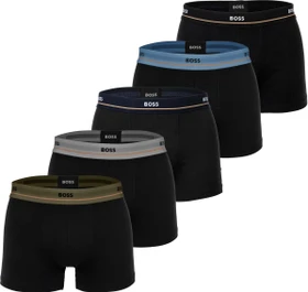 Boss Stretch Cotton Logo Waistband 5er Boxer Briefs schwarz (Herren)