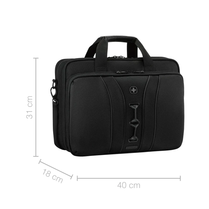 Wenger Legacy Black Series 16" Laptop-Aktentasche, schwarz