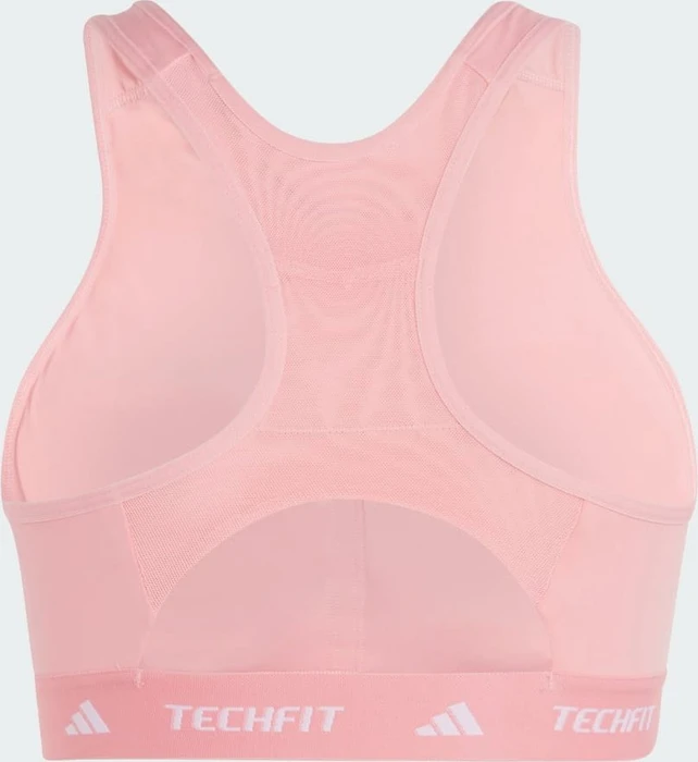 adidas TECHFIT Medium-Support High-Neck Sport-BH semi pink spark (Damen)