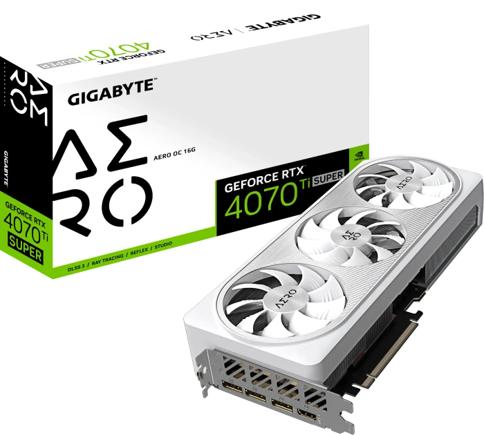 GIGABYTE GeForce RTX 4070 Ti SUPER Aero OC 16G, 16GB GDDR6X, HDMI, 3x DP