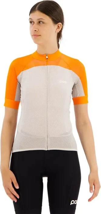 POC Essential Road Logo Trikot kurzarm zink orange/granite grey (Damen)
