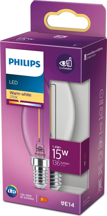 Philips Classic LED E14 1.4-15W/827