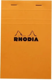 Rhodia Basics Notizblock N°14, 110x170mm, kariert, orange, 80 Blatt
