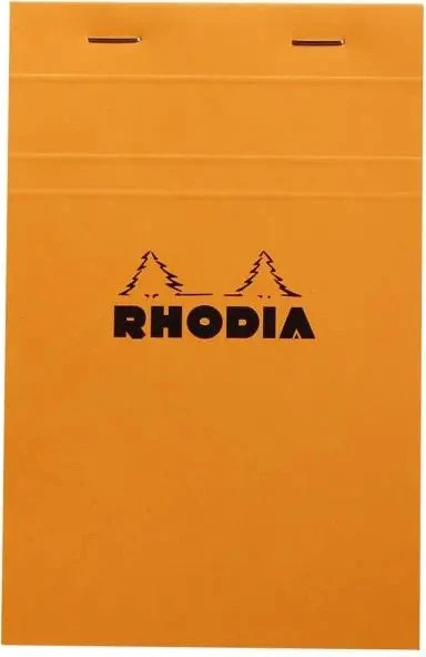 Rhodia Basics Notizblock N°14, 110x170mm, kariert, orange, 80 Blatt