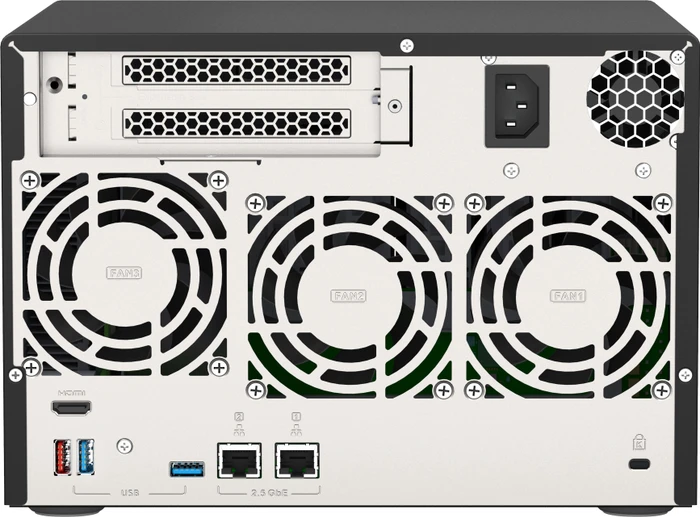 QNAP QuTS hero TVS-675-8G 64TB, 8GB RAM, 2x RJ-45 2.5GBase-T, 2x USB-A 3.1