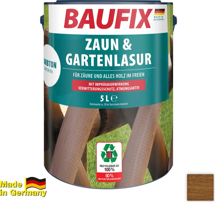Baufix Zaun- & Gartenlasur außen nussbaum, 5l
