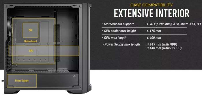 Antec Performance 1 FT, Glasfenster