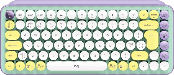 Logitech POP Keys Wireless Mechanical Keyboard, Logi Bolt, Daydream, TTC BROWN, USB/Bluetooth, DE
