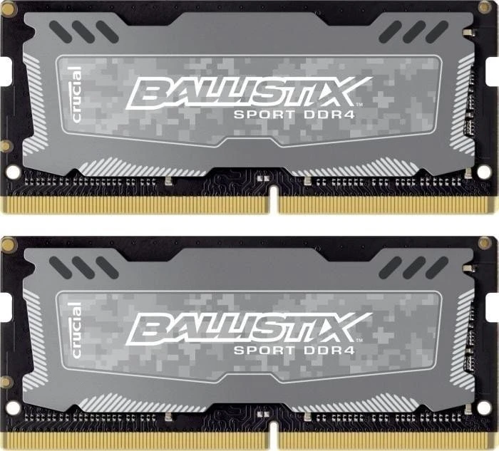 Crucial Ballistix Sport LT SO-DIMM 16GB Kit, DDR4-2400, CL16-16-16, 2RX8