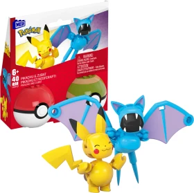Mattel Mega Construx Pokémon Pokéball Pikachu & Zubat