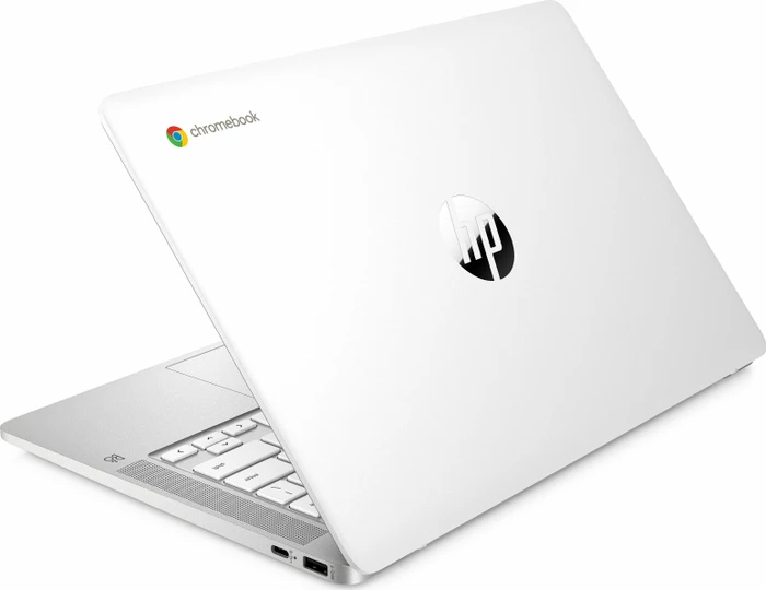 HP Chromebook 14a-na0005nf, Ceramic White, Celeron N4000, 4GB RAM, 32GB Flash, DE