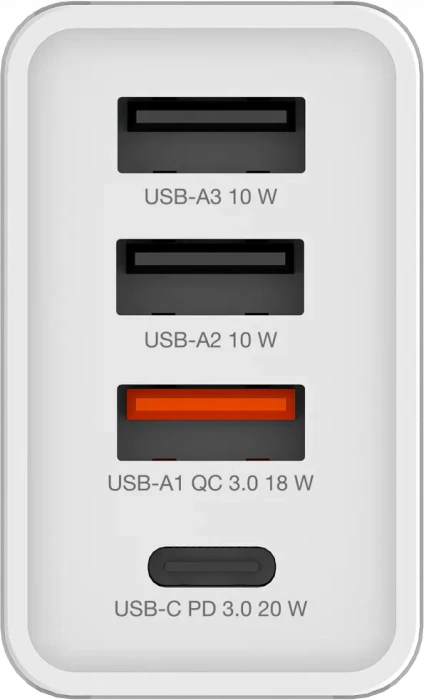 Verbatim 30W USB-Wandladegerät mit 4 Anschlüssen weiß