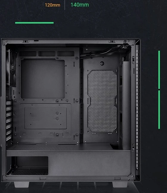 Thermaltake Divider 300 TG, schwarz, Glasfenster