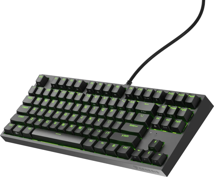 Genesis Thor 404 TKL, schwarz, LEDs RGB, hot-swap, Gateron Pro YELLOW, USB, DE