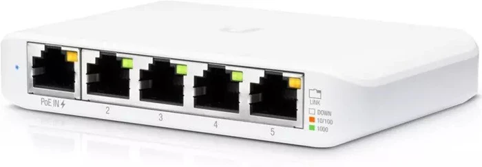 Ubiquiti UniFiSwitch Flex Mini Desktop Gigabit Smart Switch, 5x RJ-45, PoE PD