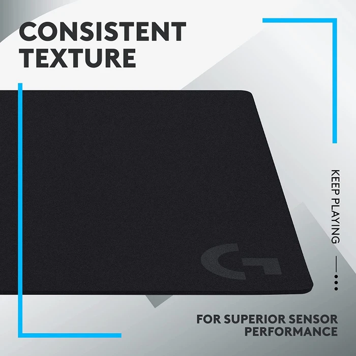 Logitech G640 Cloth Gaming Mousepad, 460x400mm, schwarz