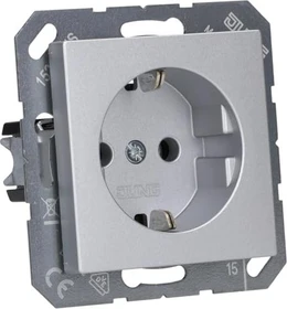Jung Serie A Steckdose, aluminium