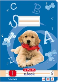 Herlitz x.book Schulheft, A4, Lineatur 1, 16 Blatt, 10er-Pack