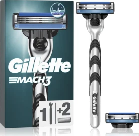 Gillette Mach3 Rasierer + 2 Wechselklingen