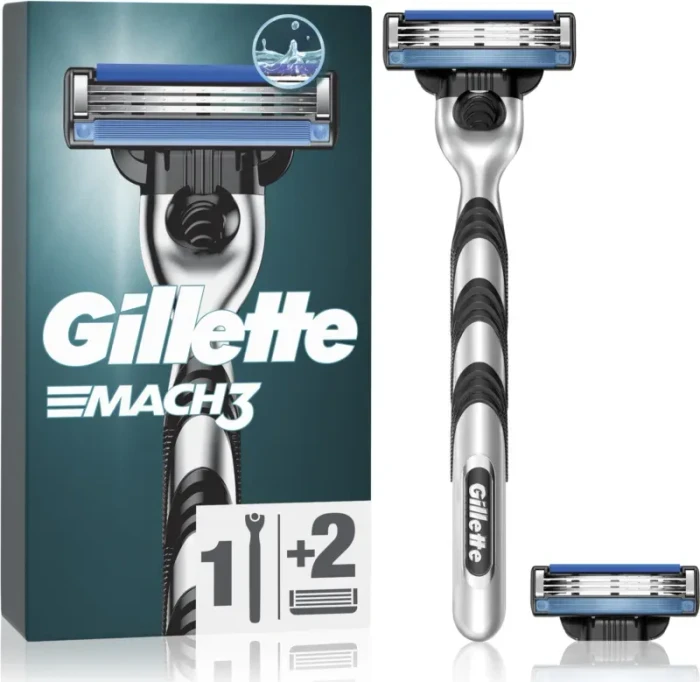Gillette Mach3 Rasierer + 2 Wechselklingen