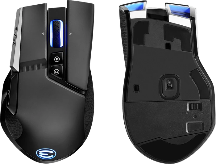 EVGA X20 Wireless Gaming Maus schwarz, USB/Bluetooth