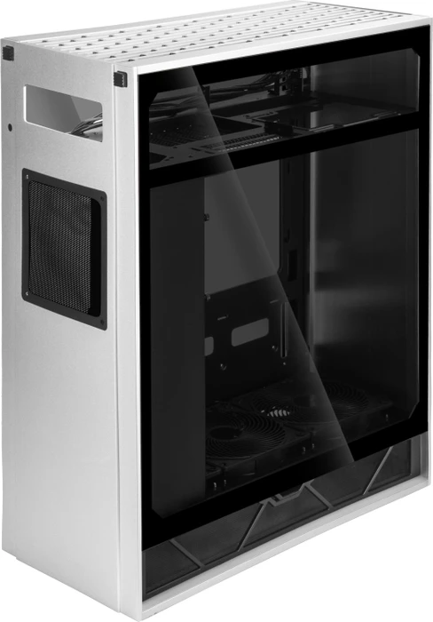 SilverStone Alta F1 Silver, silber, Glasfenster