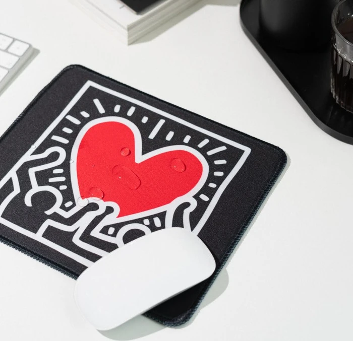 Grupo Erik Editores Keith Haring S Mousepad, 233x193mm, schwarz/weiß/rot