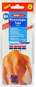 WUNDmed Kinesiologie Tape Rücken 5 x 15cm schwarz/rot, 8 Stück