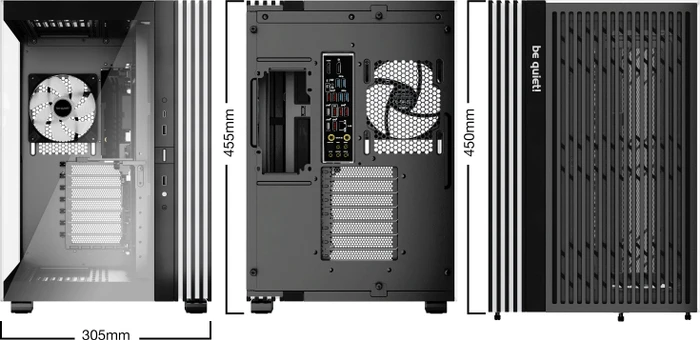be quiet! Light Base 600 LX Black, schwarz, Glasfenster