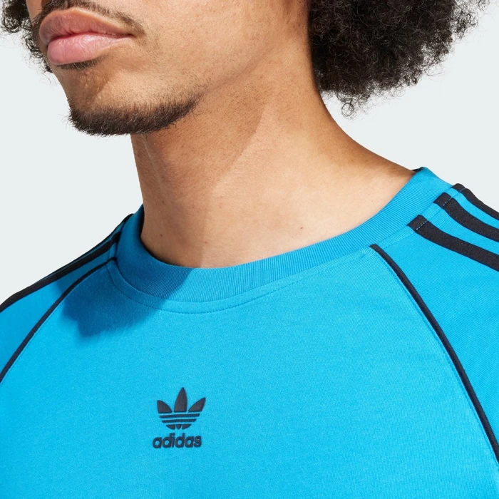adidas SST T-Shirt kurzarm bright blue/black (Herren)