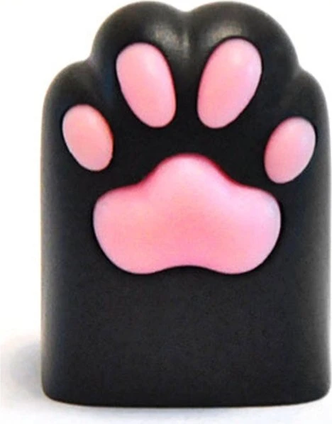 Keychron Kitty Paw Alu Alloy Artisan Keycap, Aluminium, Silikon, gold/rosa/schwarz, 1 Taste