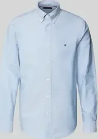 Tommy Hilfiger Regular Fit Oxford Flag-Stickerei Hemd langarm shirt blue (Herren)