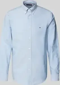 Tommy Hilfiger Regular Fit Oxford Flag-Stickerei Hemd langarm shirt blue (Herren)