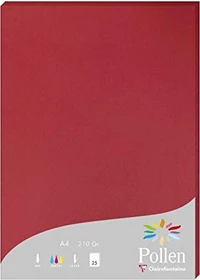 Clairefontaine Pollen Universalpapier kirschrot, A4, 210g/m², 25 Blatt