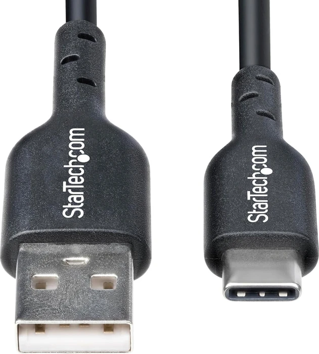 StarTech USB 2.0 Kabel, USB-C 2.0 auf USB-A 2.0, 3A Schnellladekabel, TPE-Mantel, schwarz, 4m