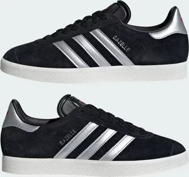 adidas Gazelle core black/silver metallic/off white (Herren)