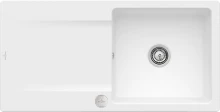 Villeroy & Boch Siluet Flat 980x490mm Einbau Becken reversibel mit Ablauffernbedienung stone white