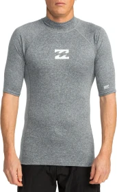 Billabong Waves All Day Rashguard Funktionsshirt kurzarm dark grey heather (Herren)