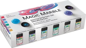 Kreul Magic Marble Marmorierfarbe Metallicfarben, 6 Farben, 20ml