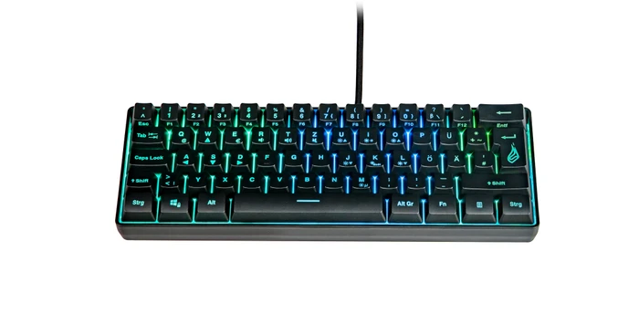 Verbatim SureFire KingPin X1 60% Gaming Keyboard, LEDs RGB, schwarz, USB, US