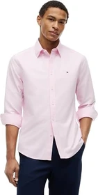 Tommy Hilfiger Regular Fit Oxford Flag-Stickerei Hemd langarm rose petal (Herren)