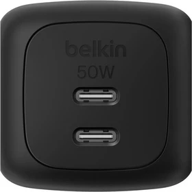 Belkin BoostCharge Pro Ladegerät 2-Port USB-C GaN 50W schwarz