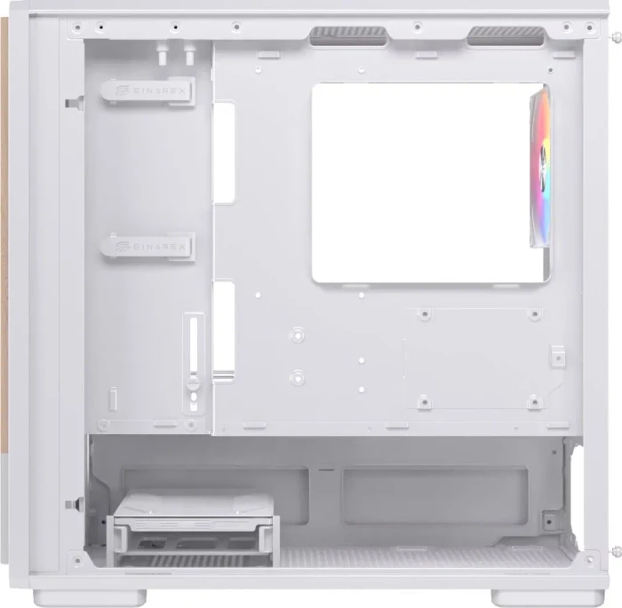 Einarex Pulse PM400 RGB White, weiß/braun, Glasfenster
