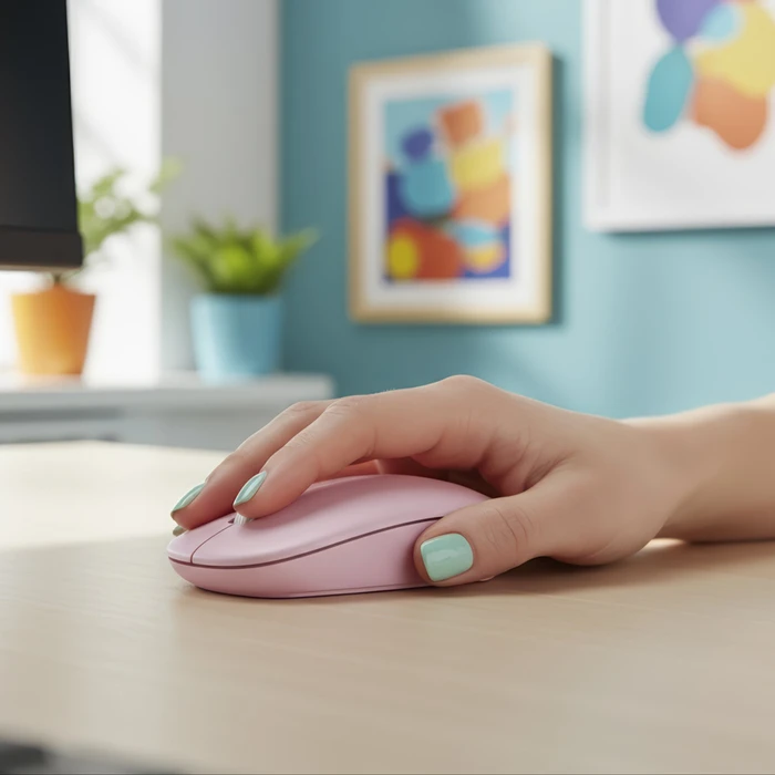 NGS Fog Pro Silent Wireless Mouse rosa, USB
