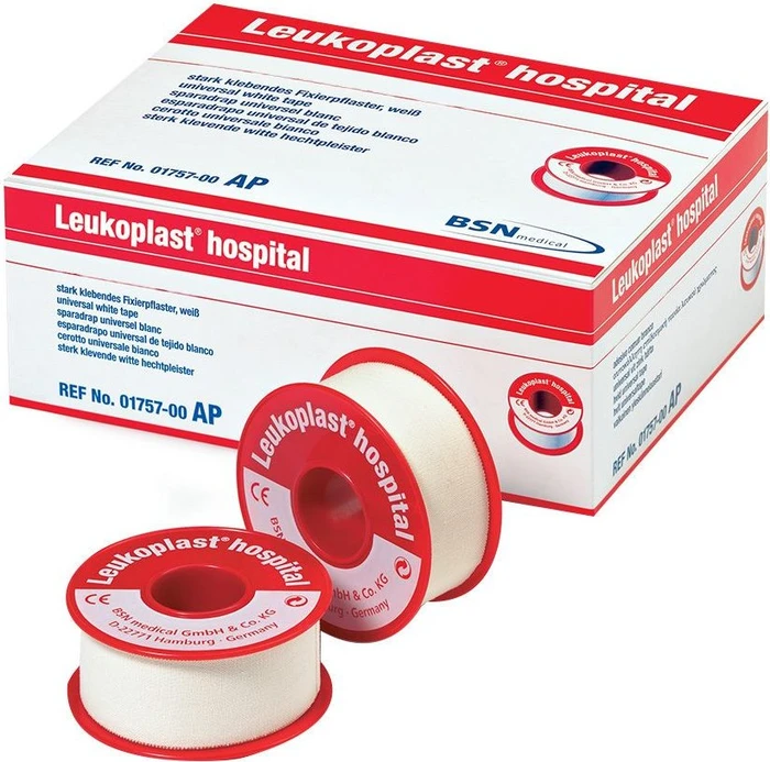 BSN medical Leukoplast hospital weiß, 2.5cm x 9.2m, 12 Stück