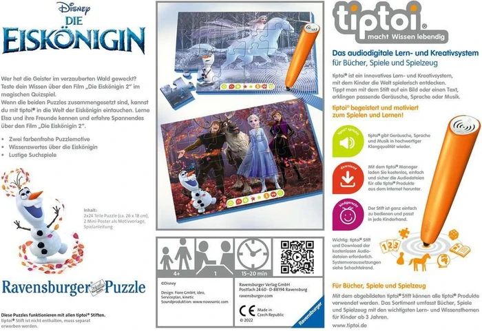Ravensburger tiptoi Puzzle: Puzzle für kleine Entdecker: Die Eiskönigin